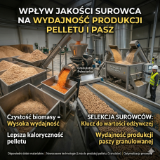 Wpływ jakości surowca na wydajność produkcji pelletu i pasz
