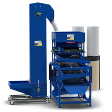 Kalibrator KZ-500 PRO + Przenośnik kubełkowy PK-1+ System odciągowy VP-2