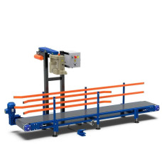 Przenośnik taśmowy z modułem zaszywania worków 